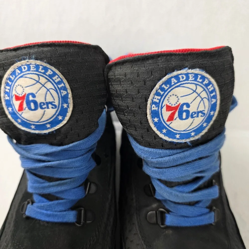 Timberland Philadelphia 76ers NBA Boots Black Blue Red Nubuck Mens TB0A2255